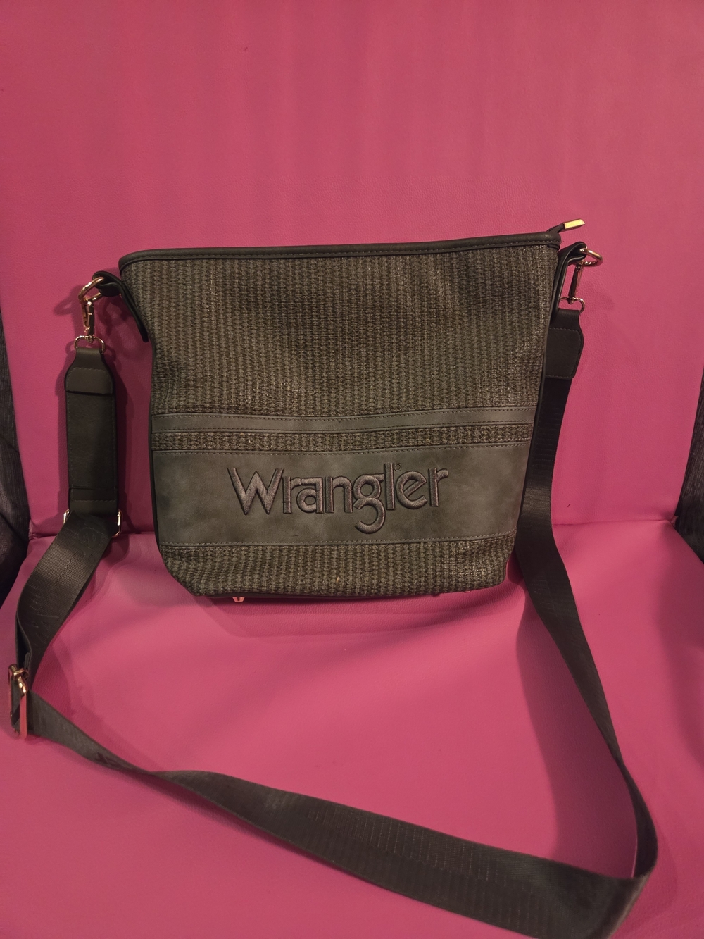 Wrangler Gray Crossbody Shoulder Bag